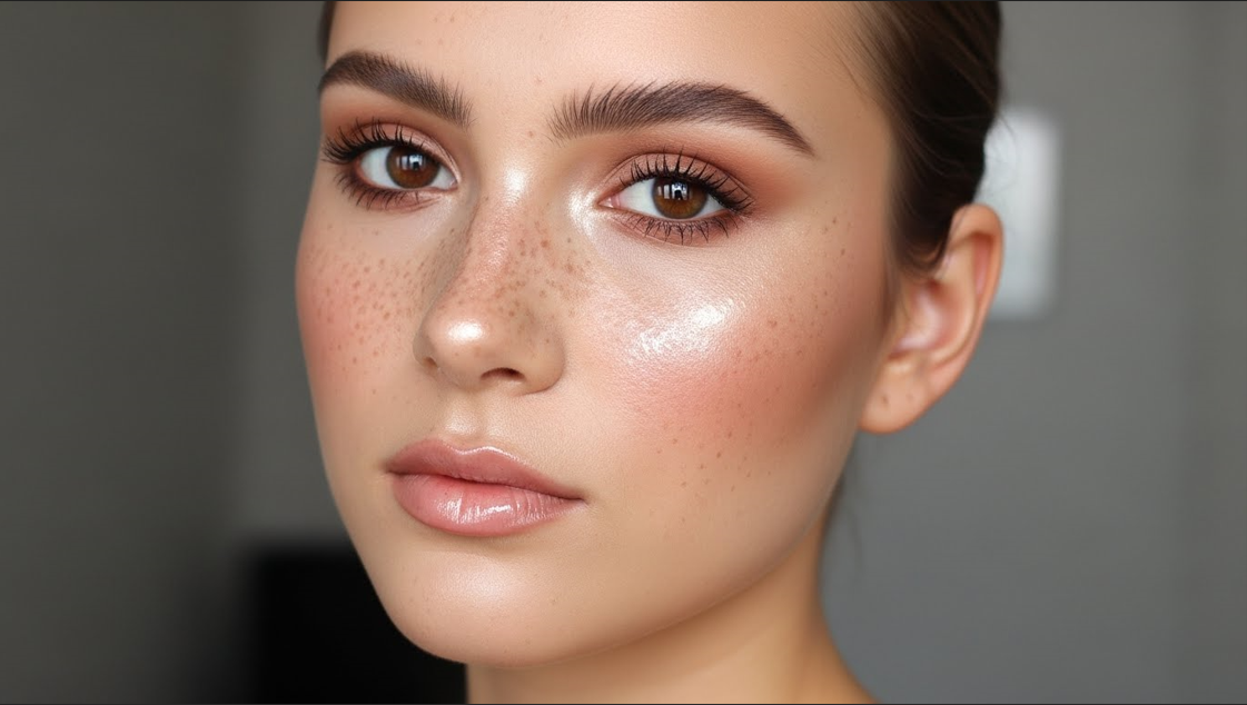 Clean-Girl Freckled Look