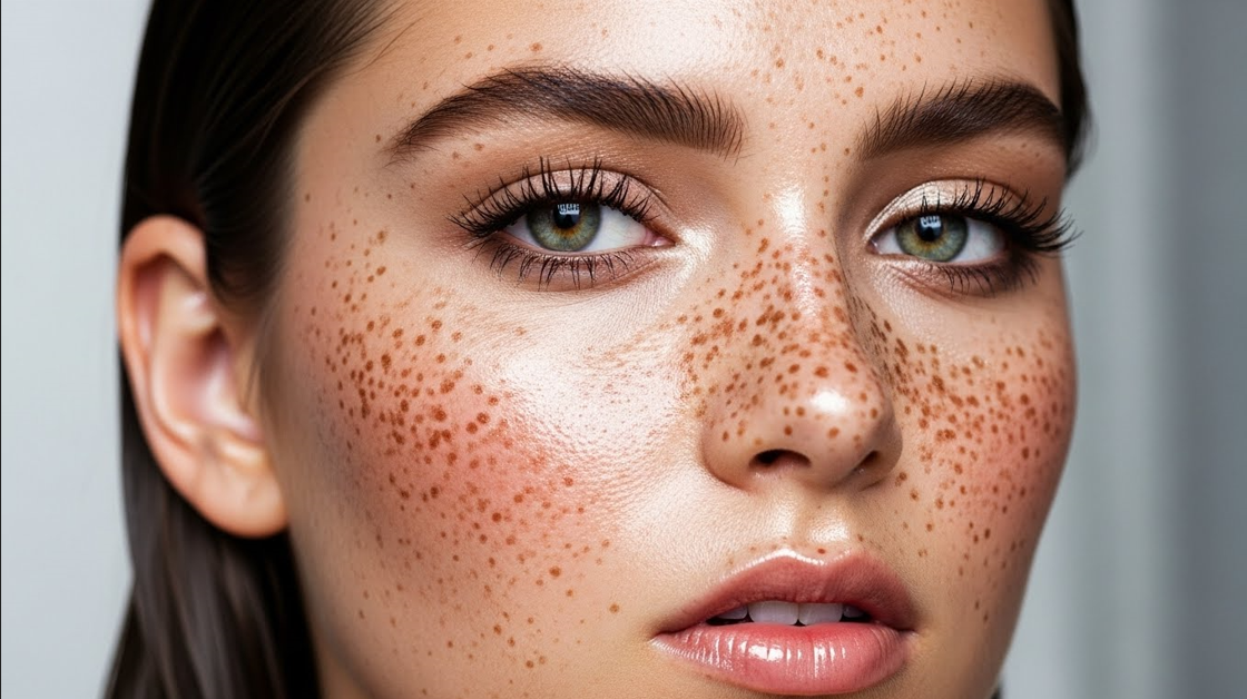 Editorial Freckle Makeup