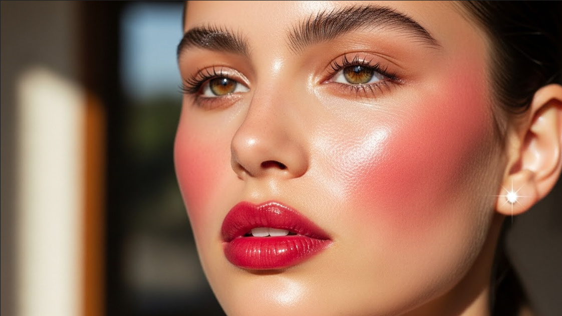 Cherry Soft Glam With Dewy Skin