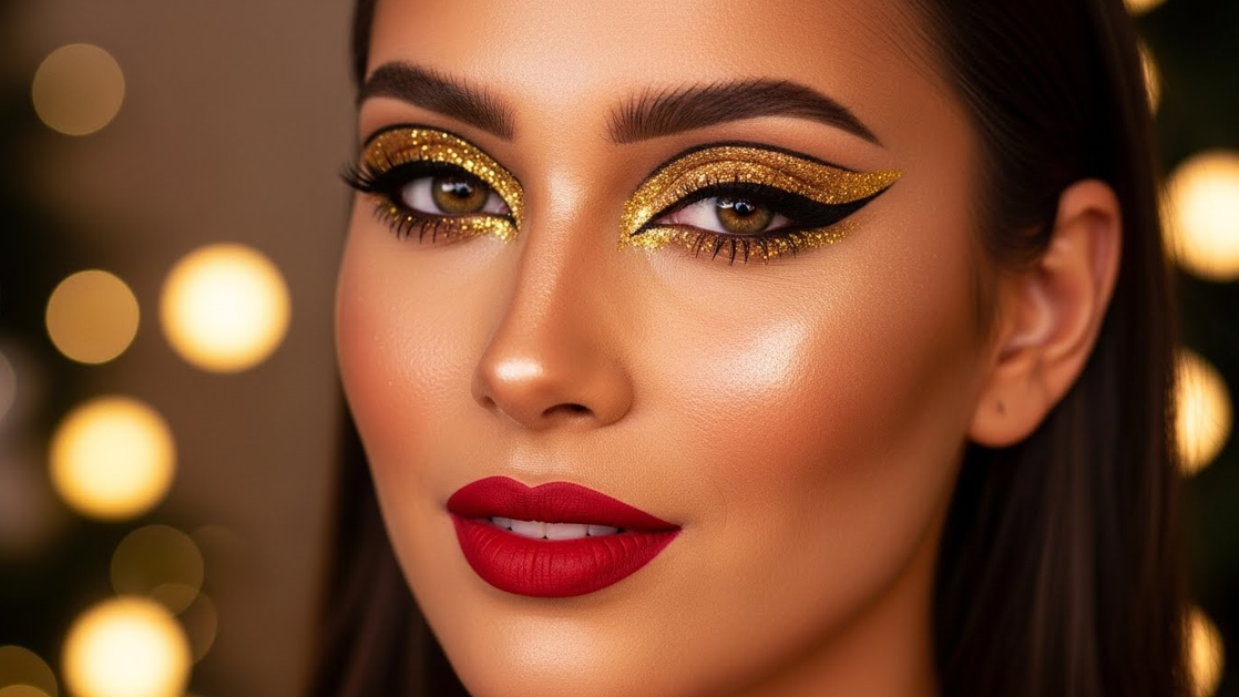 Golden Glitter Holiday Eyeliner