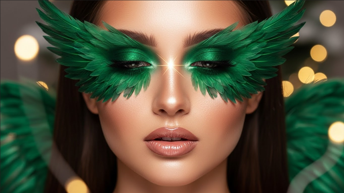 Emerald Green Festive Wing