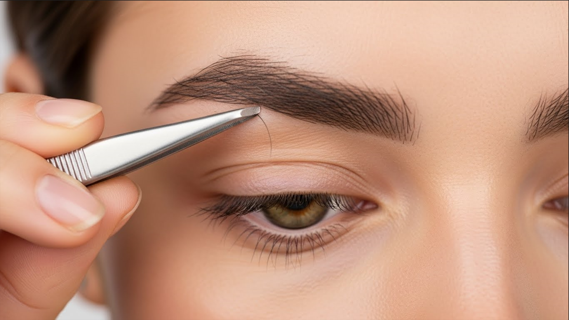 Step 4: Tweeze Stray Hairs Carefully