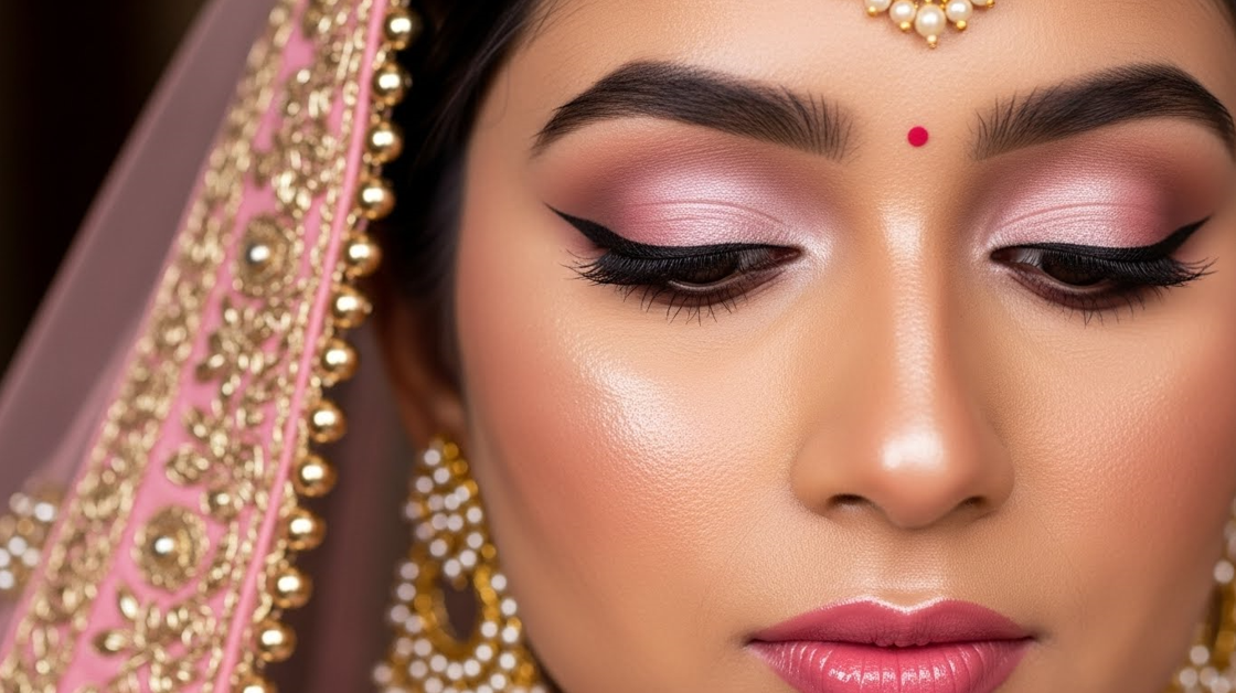 Soft Pink Pastel Bridal Look