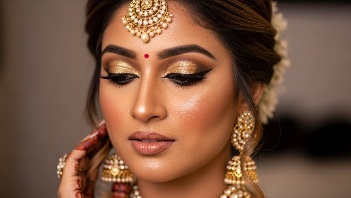 Golden Glow Bridal Makeup