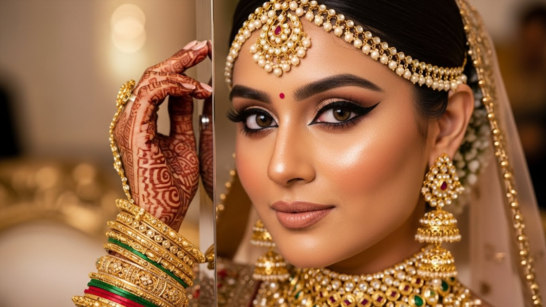 Bold Winged Eyeliner Bridal Look