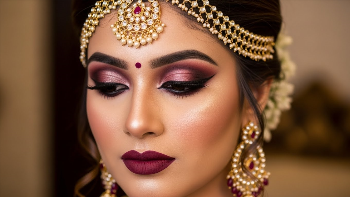 Burgundy Bridal Glam
