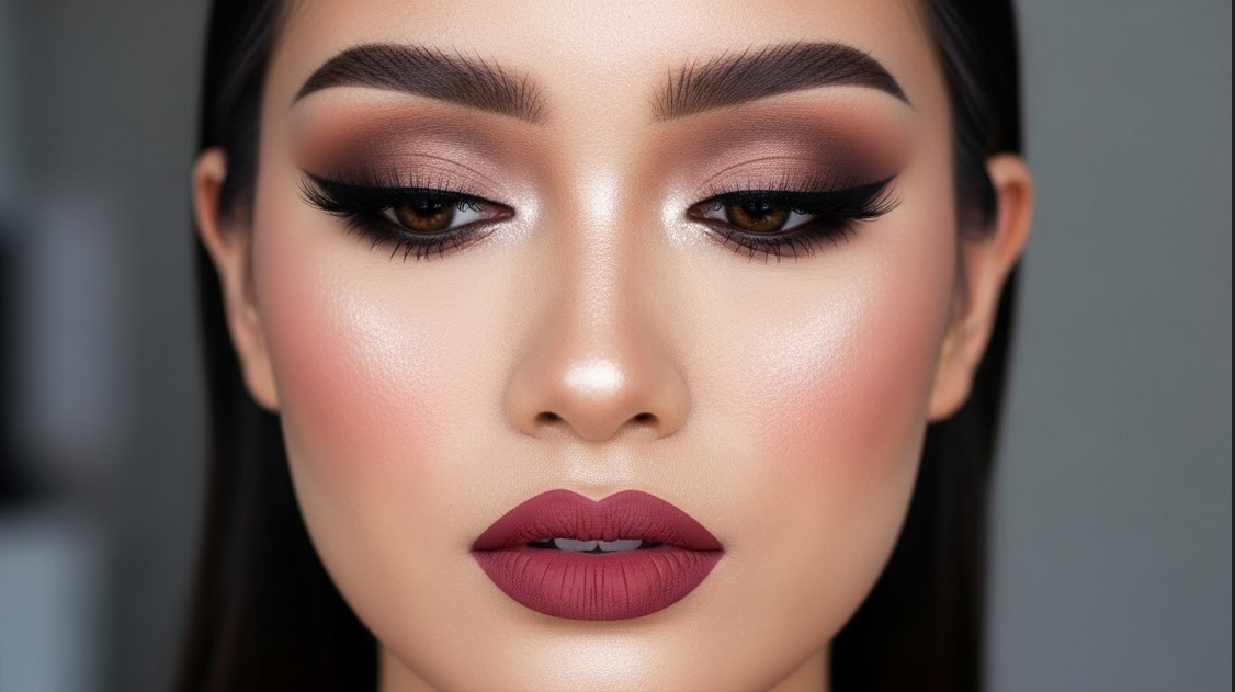 2. Velvet Rose Matte Look