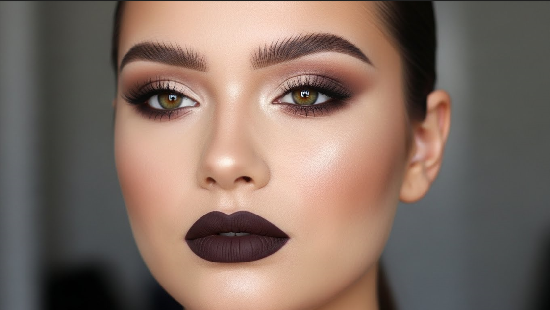 3. Blurred-Edge Matte Lips