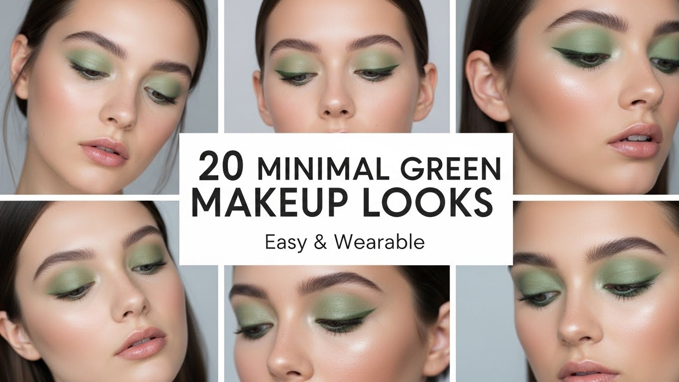 minimal green makeup