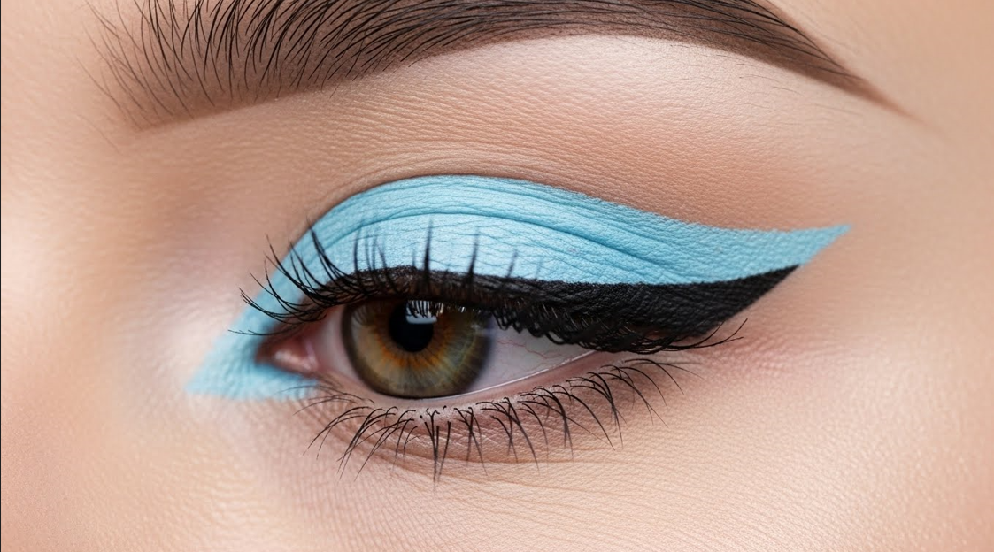 Pastel Blue Eyeliner Wing