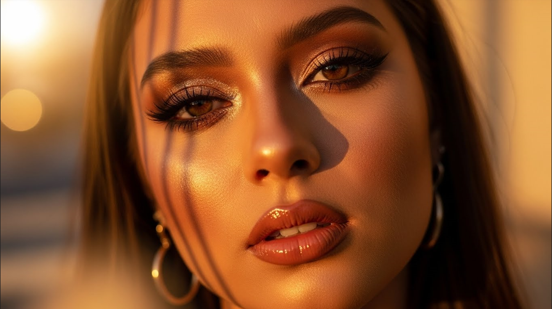 11. Golden Hour Glow Look