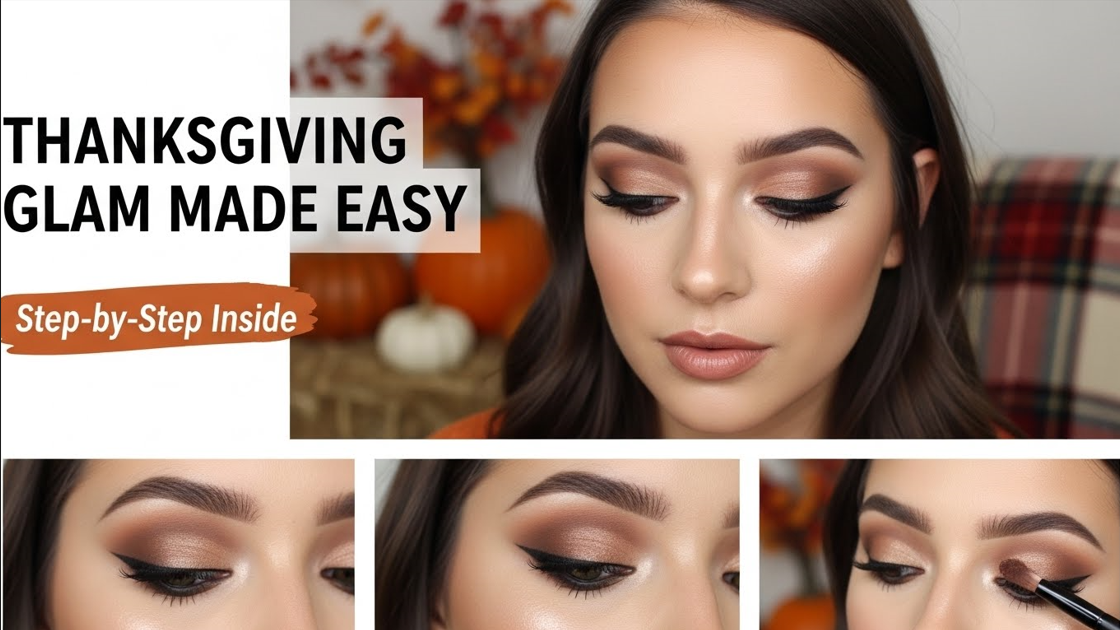 thanksgiving makeup glam makeup step by step